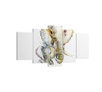 Impression sur Toile 160x85cm Tableaux Image Elephants animaux safari afrique