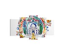 Impression sur Toile 160x85cm Tableaux Image Éléphants Inde Religion culture