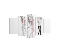 Impression sur Toile 160x85cm Tableaux Image Filles mode tendances rencontre