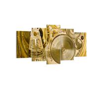 Impression sur Toile 160x85cm Tableaux Image Horloge montre mécanisme laiton