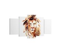 Impression sur Toile 160x85cm Tableaux Image illustration intelligent roi lion
