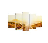 Impression sur Toile 160x85cm Tableaux Image le lever du soleil vague île océan