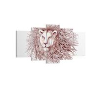 Impression sur Toile 160x85cm Tableaux Image Lion le roi la faune la fourrure