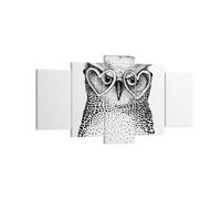Impression sur Toile 160x85cm Tableaux Image mode conception hibou aquarelle
