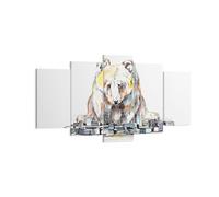 Impression sur Toile 160x85cm Tableaux Image Ours Jouets Jouer Illustration