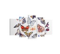 Impression sur Toile 160x85cm Tableaux Image Papillons illustration ailes