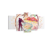 Impression sur Toile 160x85cm Tableaux Image Photo Amour Palmes Vue été