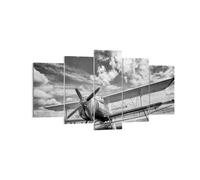 Impression sur Toile 160x85cm Tableaux Image Photo An-2 Avion Noir Et Blanc