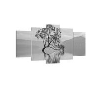 Impression sur Toile 160x85cm Tableaux Image Photo Arbre Symétrie Lac Decoration