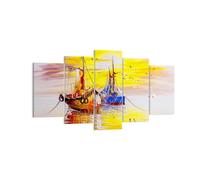 Impression sur Toile 160x85cm Tableaux Image Photo Bateaux soleil mer voyage
