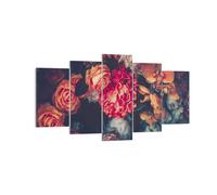 Impression sur Toile 160x85cm Tableaux Image Photo Bouquet Fleurs Roses