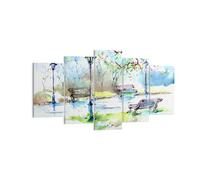 Impression sur Toile 160x85cm Tableaux Image Photo Chemin urbain parc paysage