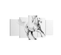 Impression sur Toile 160x85cm Tableaux Image Photo Cheval Galop Des Animaux