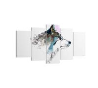 Impression sur Toile 160x85cm Tableaux Image Photo Chien illustration imaginaire