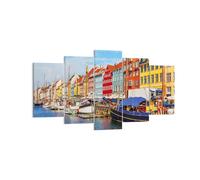 Impression sur Toile 160x85cm Tableaux Image Photo Copenhague Nahavn Navires