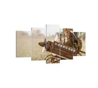 Impression sur Toile 160x85cm Tableaux Image Photo Enfance Avion Jouet