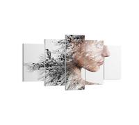 Impression sur Toile 160x85cm Tableaux Image Photo Femme Double Exposition