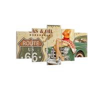 Impression sur Toile 160x85cm Tableaux Image Photo Femme voiture transport route
