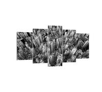 Impression sur Toile 160x85cm Tableaux Image Photo Gratte Ciels Avec Montagnes