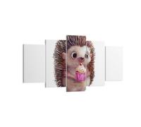 Impression sur Toile 160x85cm Tableaux Image Photo Hérisson Cupcake Pour Enfants