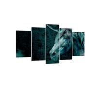 Impression sur Toile 160x85cm Tableaux Image Photo Infographie cheval corne