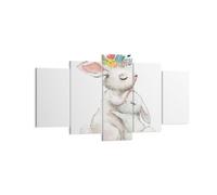 Impression sur Toile 160x85cm Tableaux Image Photo Lapin Lièvre Enfants