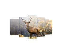 Impression sur Toile 160x85cm Tableaux Image Photo Lumière Cerf Forêt Decoration