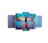 Impression sur Toile 160x85cm Tableaux Image Photo Manuscrit Papillon Bleu