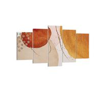 Impression sur Toile 160x85cm Tableaux Image Photo Orange Abstraction Taches