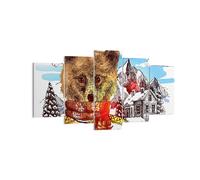 Impression sur Toile 160x85cm Tableaux Image Photo Ours Montagnes enfants hiver