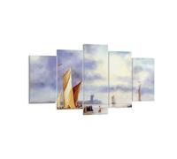 Impression sur Toile 160x85cm Tableaux Image Photo Pêcheur Navire Ventilateur