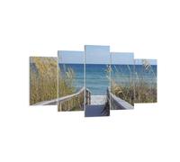 Impression sur Toile 160x85cm Tableaux Image Photo Plage Dune Piste Decoration