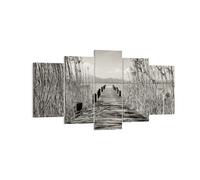 Impression sur Toile 160x85cm Tableaux Image Photo Pont Jetée Sépia Decoration
