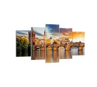 Impression sur Toile 160x85cm Tableaux Image Photo Prague pont histoire rivière