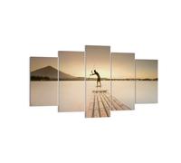 Impression sur Toile 160x85cm Tableaux Image Photo Radeau Ouest Le Soleil