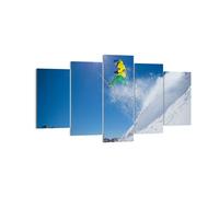 Impression sur Toile 160x85cm Tableaux Image Photo Ski hiver neige montagne