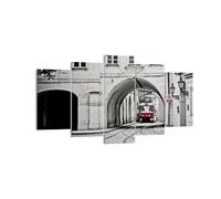 Impression sur Toile 160x85cm Tableaux Image Photo Tchèque Tramway Prague