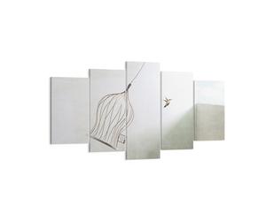 Impression sur Toile 160x85cm Tableaux Image Photo Vol Oiseau Cage Decoration