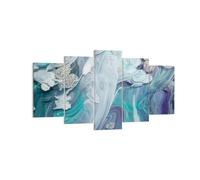 Impression sur Toile 160x85cm Tableaux L'Abstraction En Trois Dimensions Bleu