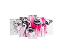 Impression sur Toile 160x85cm Tableaux Les femmes visages yeux illustration