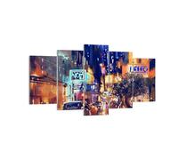 Impression sur Toile 160x85cm Tableaux Voiture personnes restaurant vie nocturne
