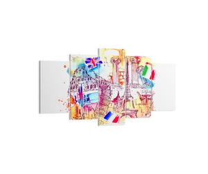 Impression sur Toile 160x85cm Tableaux Voyage l'Europe l'histoire le château