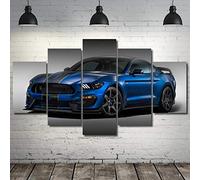 Impression sur Toile 5 Parties Forcar Mustang Shelby GT350 5 parties tableau Impression sur Toile intissee parties tableau Decoration Murale Photo Image Artistique Graphique -Avec cadre