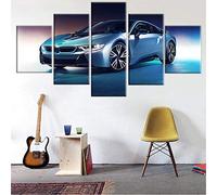 Myrdsio Impression Sur Toile 5 Parties Image Imprimée Sur Toile Affiche De Voiture I8 Peinture Décoration Murale 150×80Cm Avec Cadre Artwork Peinture