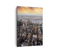 Impression sur Toile 50x70cm Tableaux Amérique appartement architecture ville