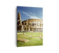 Impression sur Toile 50x70cm Tableaux Archéologie architecture italie colisée