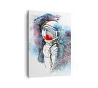 Impression sur Toile 50x70cm Tableaux Astronaute Univers astronomie explorateur
