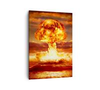 Impression sur Toile 50x70cm Tableaux Guerre bombe nu ire champignon