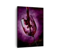 Impression sur Toile 50x70cm Tableaux Image Abstrait alcool bouteille cocktail