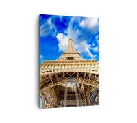 Impression sur Toile 50x70cm Tableaux Image Architecture paris ville eiffel